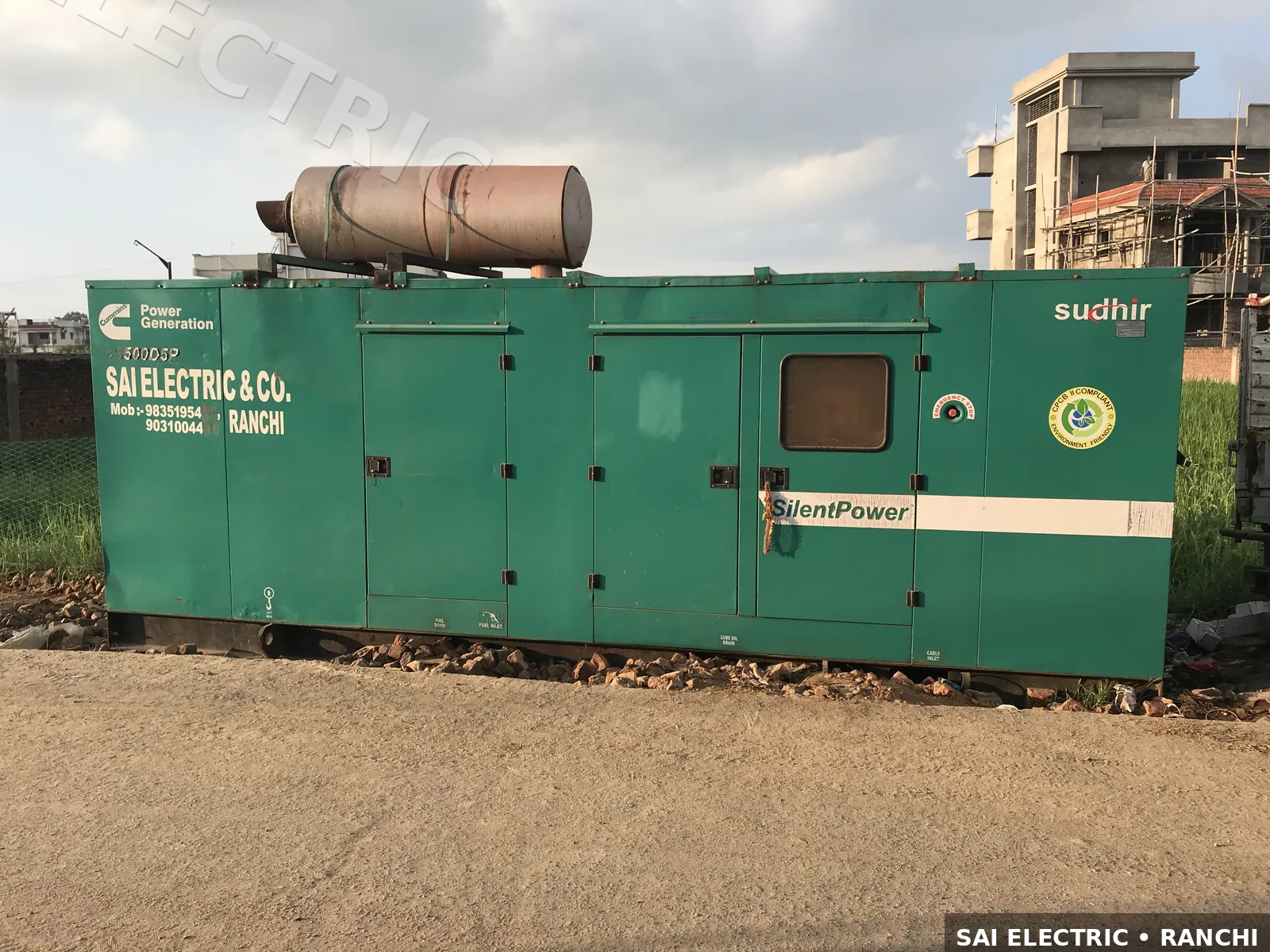 DG Set on Hire in India | Silent Diesel Generator — Sai Electric 14 500 kVA Silent diesel DG set on hire from Sai Electric, Ranchi — fleet photo 14