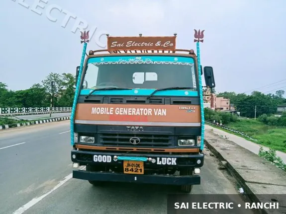 Mobile generator van on truck ready for deployment — Sai Electric