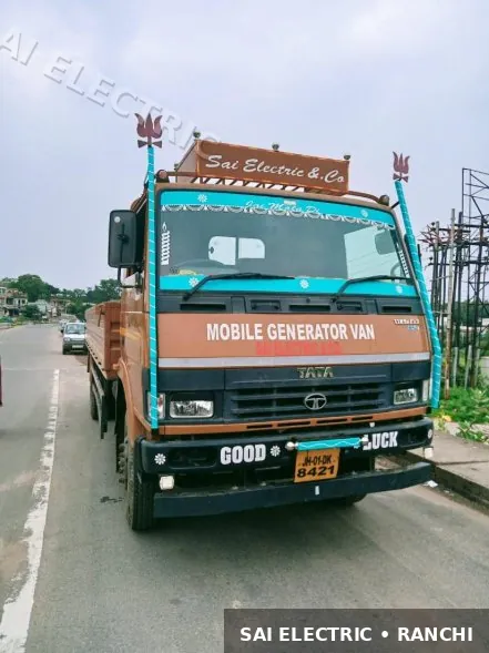 Mobile Generator Van on Hire | DG Set on Truck — Sai Electric 6 Mobile DG set on truck ready for site deployment — Sai Electric generator van 6