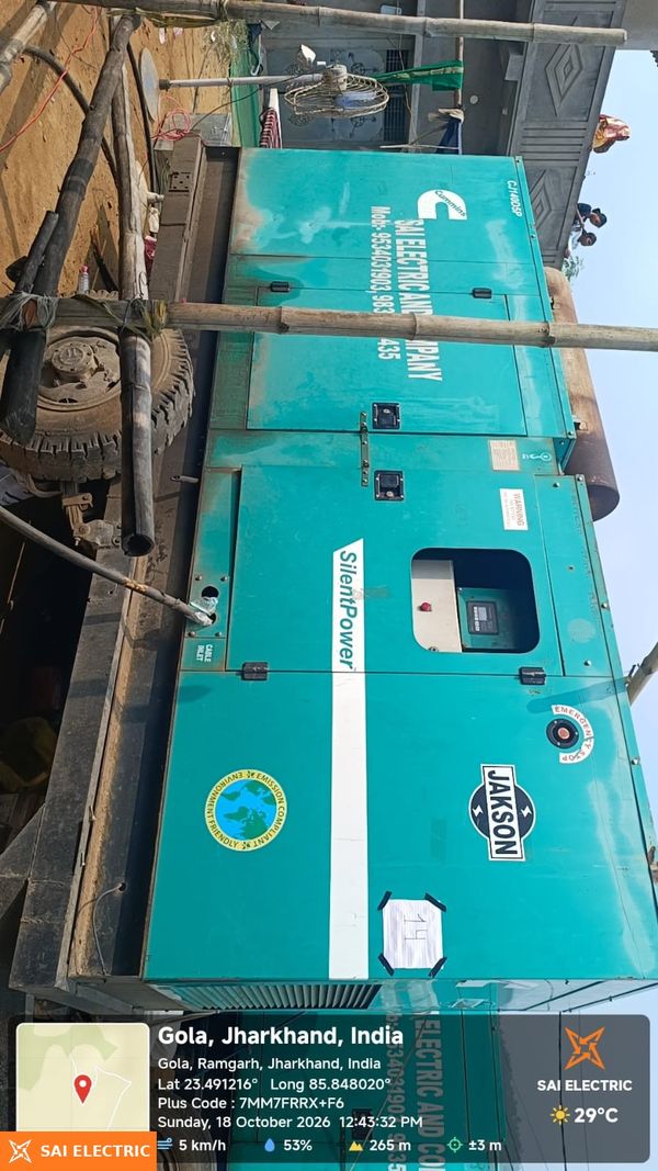 Jakson silent DG set on hire in Ranchi | Sai Electric Jakson silent DG set on hire from Sai Electric, Ranchi — fleet photo 1