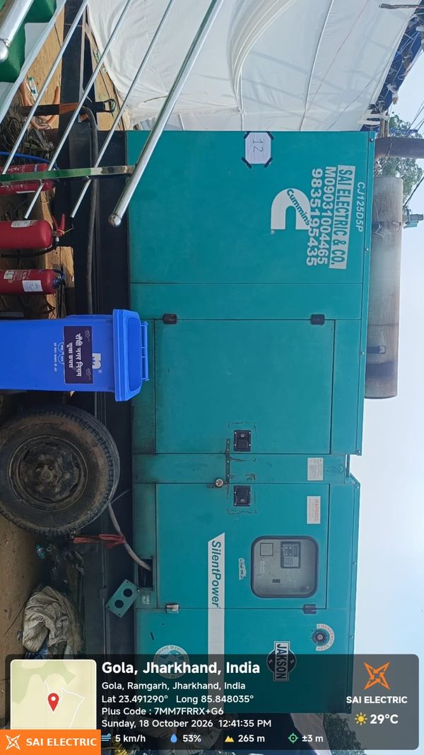 125 kVA Jakson silent DG set on hire in Ranchi | Sai Electric 125 kVA Jakson silent DG set on hire from Sai Electric, Ranchi — fleet photo 17