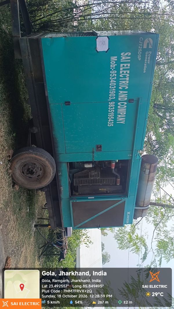 125 kVA Jakson silent DG set on hire in Ranchi | Sai Electric 125 kVA Jakson silent DG set on hire from Sai Electric, Ranchi — fleet photo 18