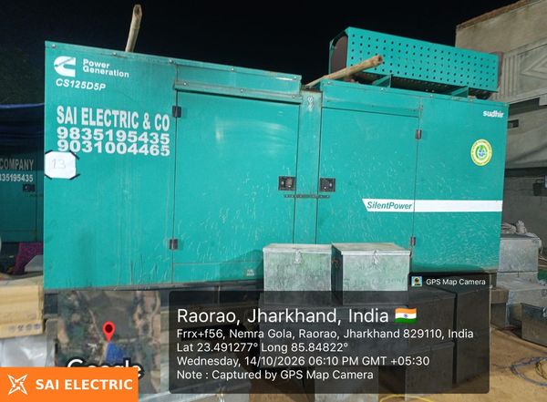 125 kVA Sudhir silent DG set on hire in Ranchi | Sai Electric 125 kVA Sudhir silent DG set on hire from Sai Electric, Ranchi — fleet photo 50