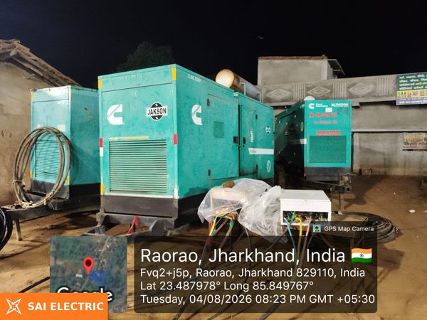 Sai Electric generator fleet yard, Ranchi — DG sets ready for hire Generator fleet yard of Sai Electric, Ranchi — fleet photo 1