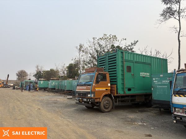 Sai Electric generator fleet yard, Ranchi — DG sets ready for hire Generator fleet yard of Sai Electric, Ranchi — fleet photo 3